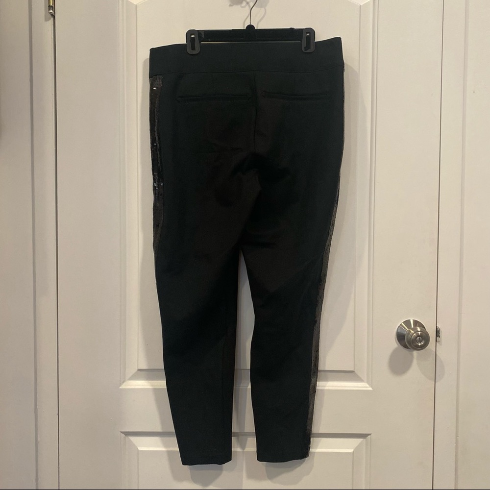 Spanx Perfect Black Pant with Sequin Tuxedo stripe - Picture 4 of 4
